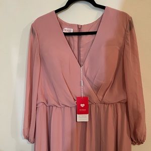 JJs house blush long sleeved dress